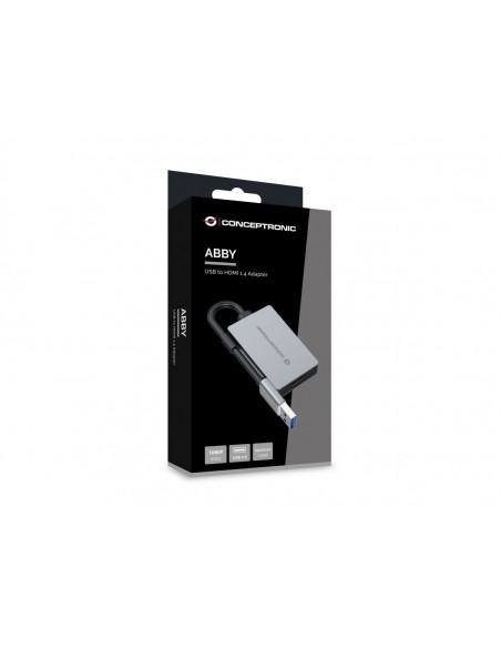 Conceptronic ABBY12GC Adaptador de Red USB-C a RJ-45 2.5GbE Wake-on-LAN Gris