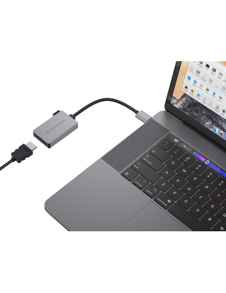 Conceptronic ABBY12GC Adaptador de Red USB-C a RJ-45 2.5GbE Wake-on-LAN Gris