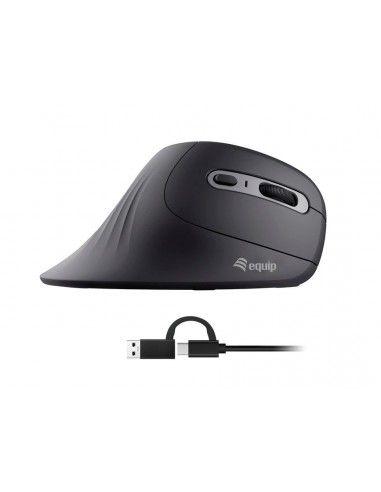 Equip 245119 Ratón Vertical Ergonómico con Cable (USB-C+A)