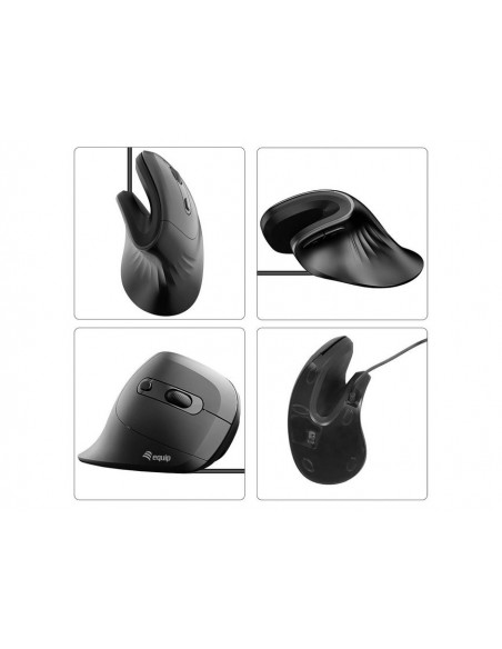 Equip 245119 Ratón Vertical Ergonómico con Cable (USB-C+A)