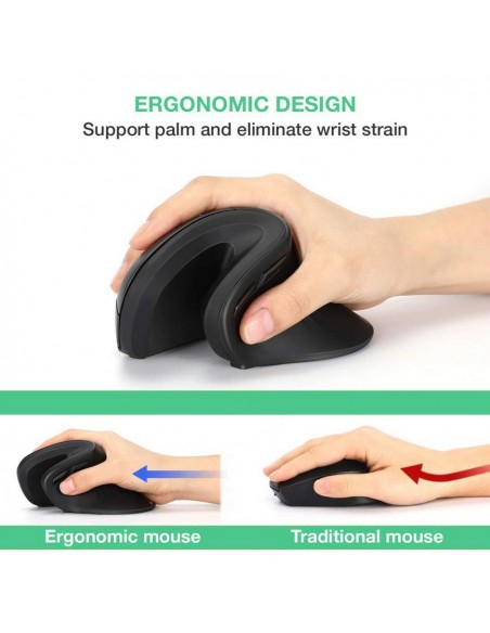 Equip 245119 Ratón Vertical Ergonómico con Cable (USB-C+A)