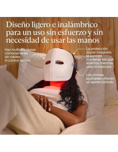 Therabody GLO LED Máscara Facial Inalámbrica Masaje Vibratorio