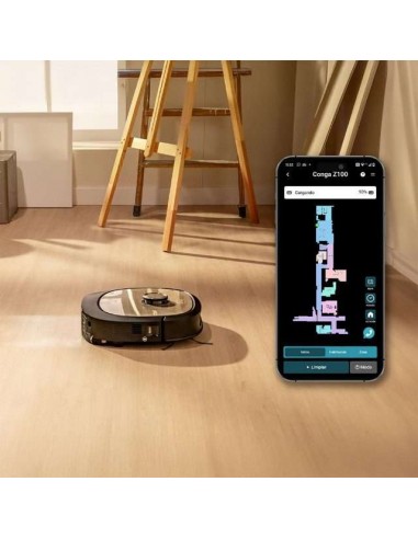 Cecotec Conga Z100 Robot Aspirador Especialista en Fregado con Tecnología AI LaserEye