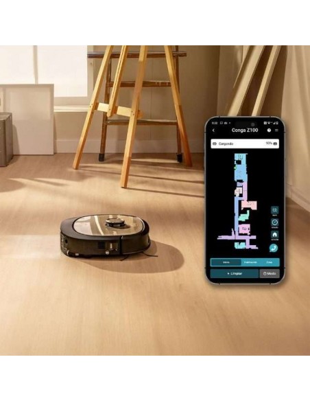 Cecotec Conga Z100 Robot Aspirador Especialista en Fregado con Tecnología AI LaserEye