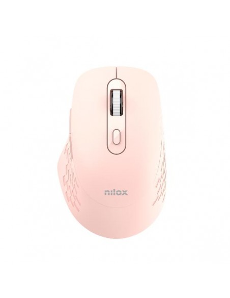 Nilox NXMODWI03 Ratón Dual Wireless Silencioso 1600 DPI Rosa
