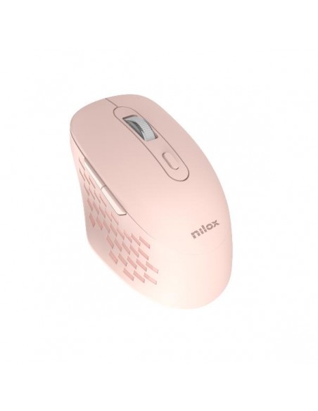 Nilox NXMODWI03 Ratón Dual Wireless Silencioso 1600 DPI Rosa