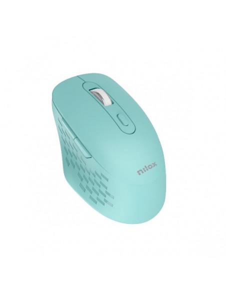 Nilox NXMODWI04 Ratón Dual Wireless Silencioso 1600 DPI Azul Claro