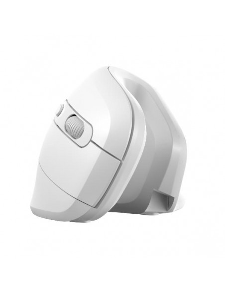 Nilox NXMOEV03 Ratón Vertical Wireless Silencioso Blanco