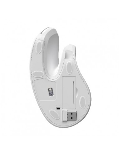 Nilox NXMOEV03 Ratón Vertical Wireless Silencioso Blanco