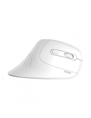 Nilox NXMOEV03 Ratón Vertical Wireless Silencioso Blanco