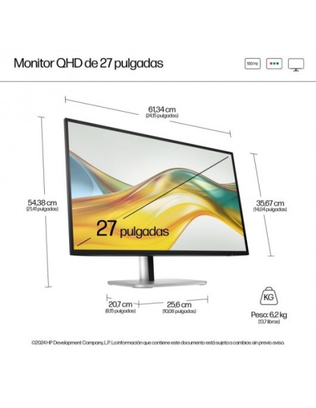 HP S5 Pro 527PQ 27" LED IPS QHD 100Hz Altura Ajustable Monitor