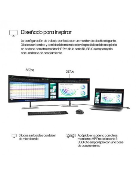 HP S5 Pro 527PQ 27" LED IPS QHD 100Hz Altura Ajustable Monitor