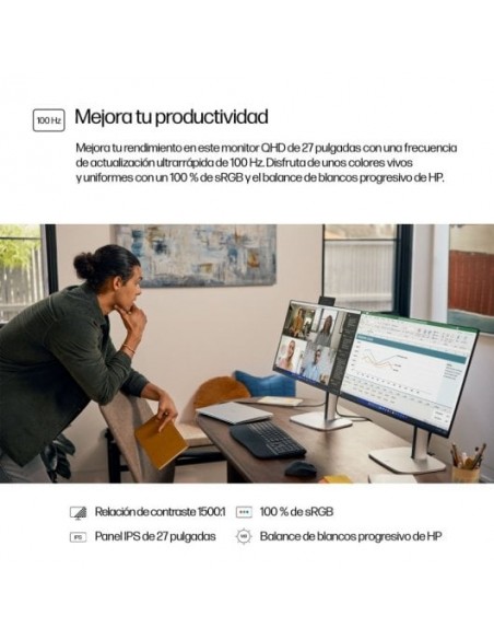HP S5 Pro 527PQ 27" LED IPS QHD 100Hz Altura Ajustable Monitor