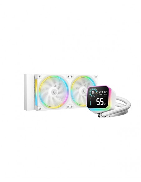 DeepCool LQ240 Refrigeración Líquida 240mm 2 Ventiladores RGB Multi LED Blanca