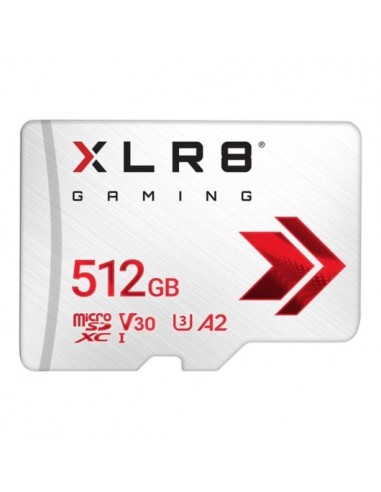 PNY XLR8 MicroSDXC 512GB Clase 10 UHS-I 100MB/s 90MB/s Blanca Tarjeta de Memoria