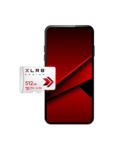 PNY XLR8 MicroSDXC 512GB Clase 10 UHS-I 100MB/s 90MB/s Blanca Tarjeta de Memoria