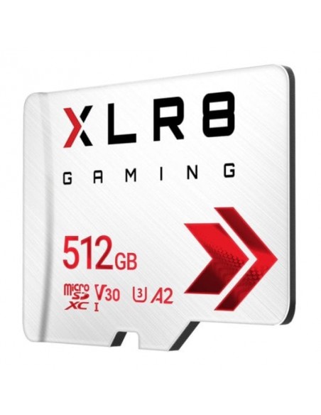 PNY XLR8 MicroSDXC 512GB Clase 10 UHS-I 100MB/s 90MB/s Blanca Tarjeta de Memoria