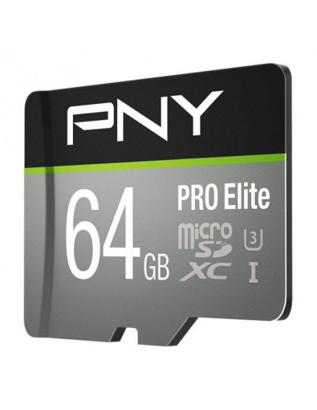 PNY Pro Elite MicroSDXC 64GB UHS-I U3 Clase 10 Tarjeta de Memoria