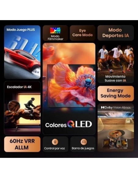 Hisense 65E7Q 65" QLED 4K Ultra HD HDR10+ Televisor