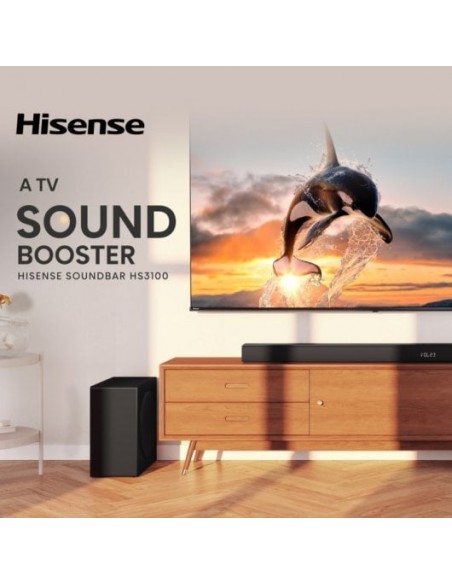 Hisense HS3100 Barra de Sonido 3.1 con Dolby Audio y DTS Virtual:X Bluetooth 5.3 HDMI 480W