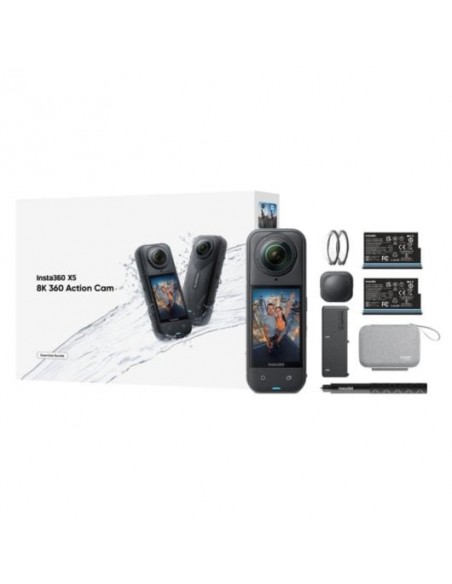 Insta360 X5 Esencial Kit Cámara Deportiva 8K 360º 185min Autonomía HDR Activo 5.7K a 60fps