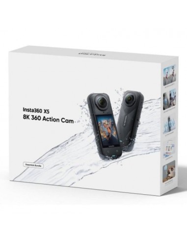 Insta360 X5 Esencial Kit Cámara Deportiva 8K 360º 185min Autonomía HDR Activo 5.7K a 60fps