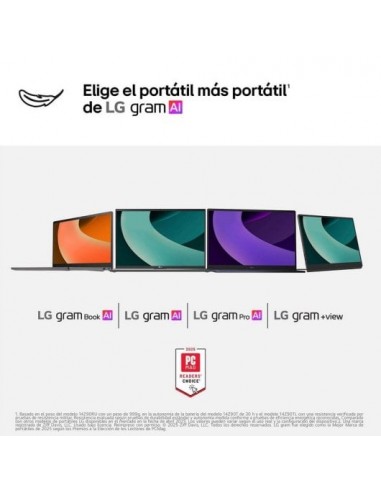 LG Gram 17ZD90T-G.AX88B Intel Core Ultra 7-255H/ 32GB/ 1TB SSD/ 17" Sin S.O. Portátil