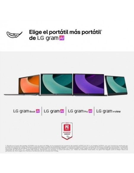 LG Gram 17ZD90T-G.AX88B Intel Core Ultra 7-255H/ 32GB/ 1TB SSD/ 17" Sin S.O. Portátil
