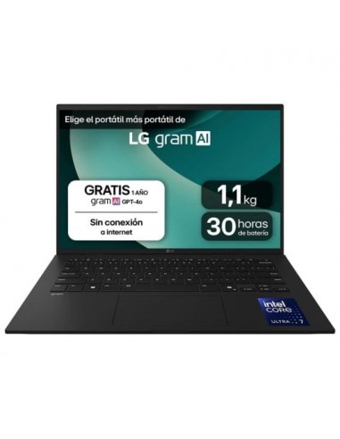 LG Gram 14ZD90T-G.AX88B Intel Core Ultra 7-255H/ 32GB/ 1TB SSD/ 14" Sin S.O. Portátil