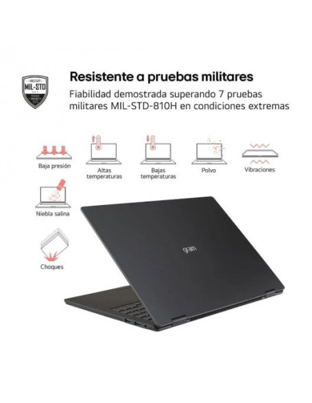 LG Gram 14ZD90T-G.AX88B Intel Core Ultra 7-255H/ 32GB/ 1TB SSD/ 14" Sin S.O. Portátil