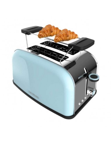 Cecotec Toastin' time 850 Blue Tostador Vertical de Acero con Doble Ranura Corta 850W