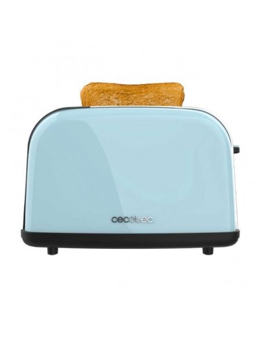 Cecotec Toastin' time 850 Blue Tostador Vertical de Acero con Doble Ranura Corta 850W