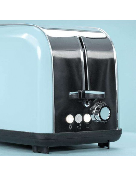 Cecotec Toastin' time 850 Blue Tostador Vertical de Acero con Doble Ranura Corta 850W