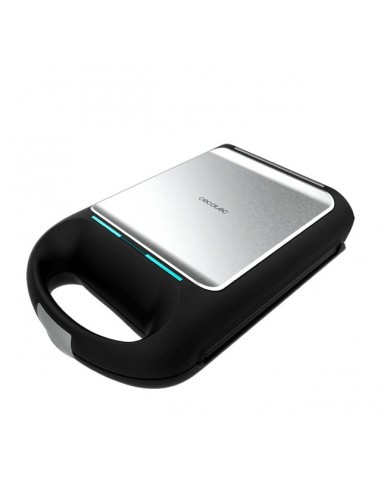 Cecotec Rock'nToast Family Waffle. Gofrera de 1500 W, Capacidad 4 Gofres, Antiadherente