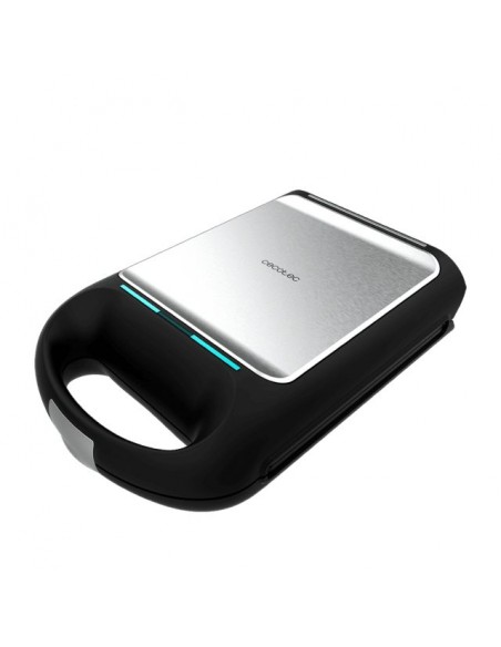 Cecotec Rock'nToast Family Waffle. Gofrera de 1500 W, Capacidad 4 Gofres, Antiadherente