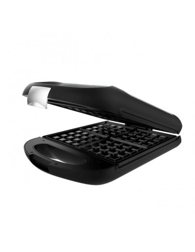Cecotec Rock'nToast Family Waffle. Gofrera de 1500 W, Capacidad 4 Gofres, Antiadherente