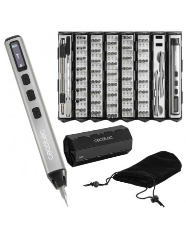 Cecotec PrecissionGyro 5000 Infinity Auto Kit de Precisión 128 piezas. Destornillador Eléctrico
