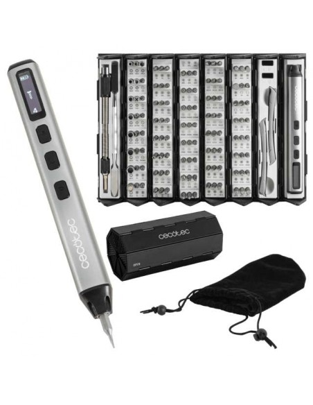 Cecotec PrecissionGyro 5000 Infinity Auto Kit de Precisión 128 piezas. Destornillador Eléctrico