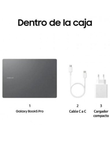 Samsung Galaxy Book5 Pro Intel Core Ultra 7-256V/ 16GB/ 512GB SSD/ 14" Tactil W11P Portátil