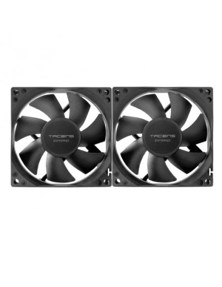 Tacens Anima AF8X2 Kit 2 Ventiladores 80mm Ultrasilenciosos Rdamientos Fluxus Negro