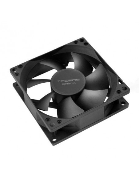 Tacens Anima AF8X2 Kit 2 Ventiladores 80mm Ultrasilenciosos Rdamientos Fluxus Negro