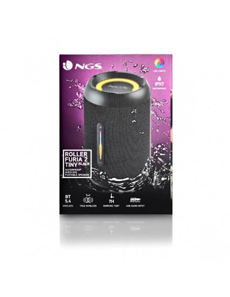 NGS Roller Furia 2 Tiny Altavoz Bluetooth 20W 2.0 Negro