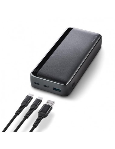 NGS QUIZ 20 Powerbank 20000mAh 22.5W 2xUSB-C + 1xUSB-A Negra