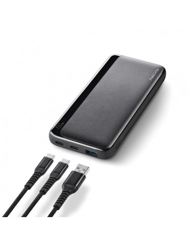 NGS QUIZ 10 Powerbank 10000mAh 22.5W 2xUSB-C + 1xUSB-A Negra