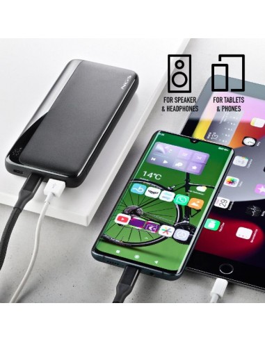 NGS QUIZ 10 Powerbank 10000mAh 22.5W 2xUSB-C + 1xUSB-A Negra