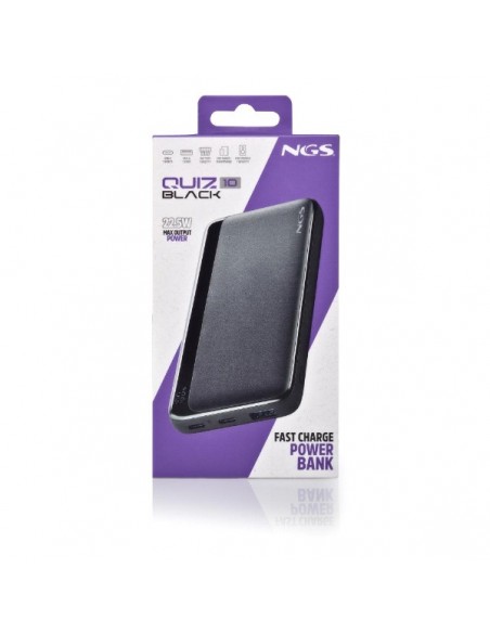 NGS QUIZ 10 Powerbank 10000mAh 22.5W 2xUSB-C + 1xUSB-A Negra