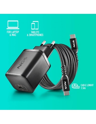 NGS BUD65W-L Cargador de Portátil (Lenovo) GaN 1xUSB-C 65W Automático, 5 Conectores, Voltaje 5-20V
