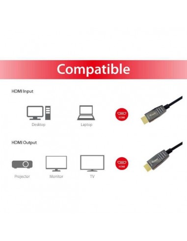 Equip 119450 Cable Óptico Activo HDMI 2.1 8K/60Hz Negro 10m