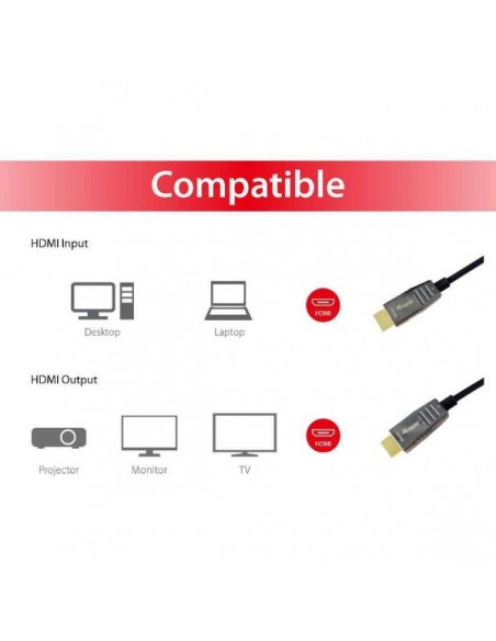 Equip 119450 Cable Óptico Activo HDMI 2.1 8K/60Hz Negro 10m
