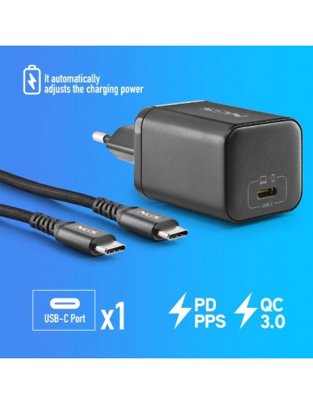 NGS BUD65W-H Cargador de Portátil (HP) GaN 1xUSB-C 65W Automático, 8 Conectores, Voltaje 5-20V